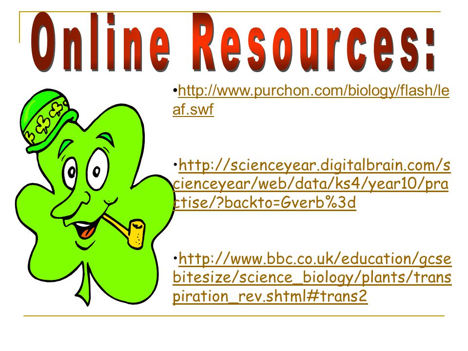 Online Resources: