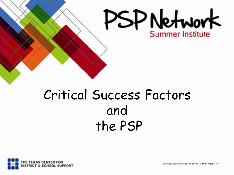 Critical Success Factors and the PSP