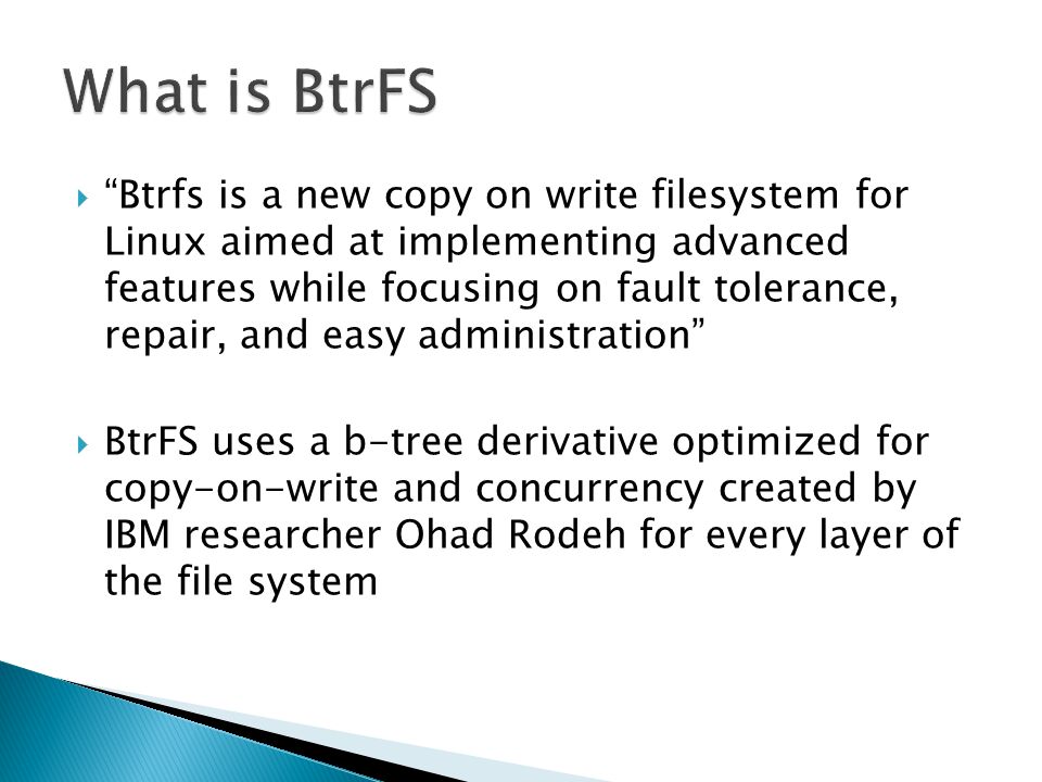 What is BtrFS