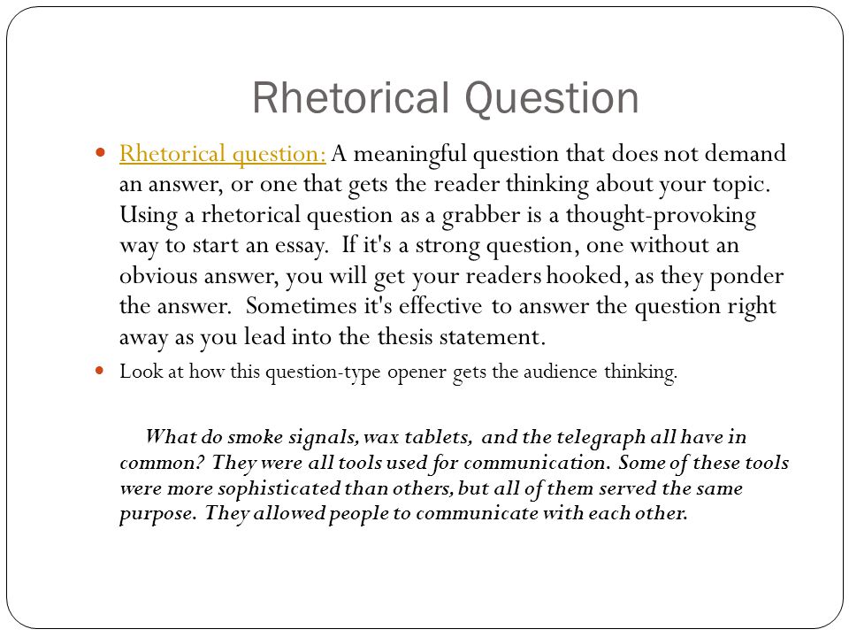 rhetorical questions in essays