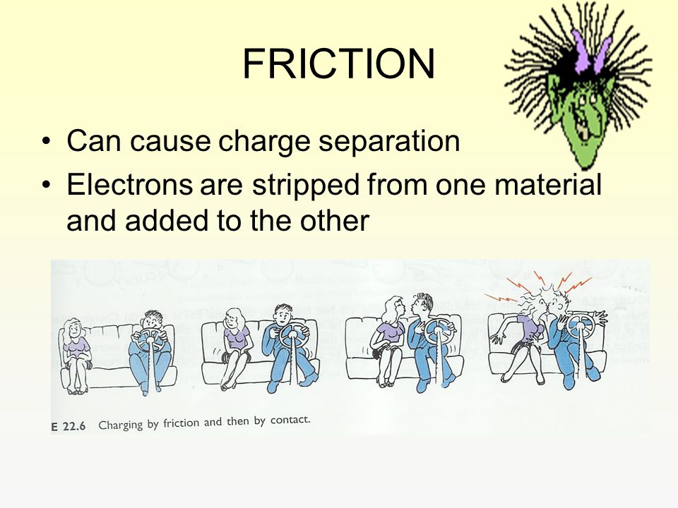 FRICTION Can cause charge separation