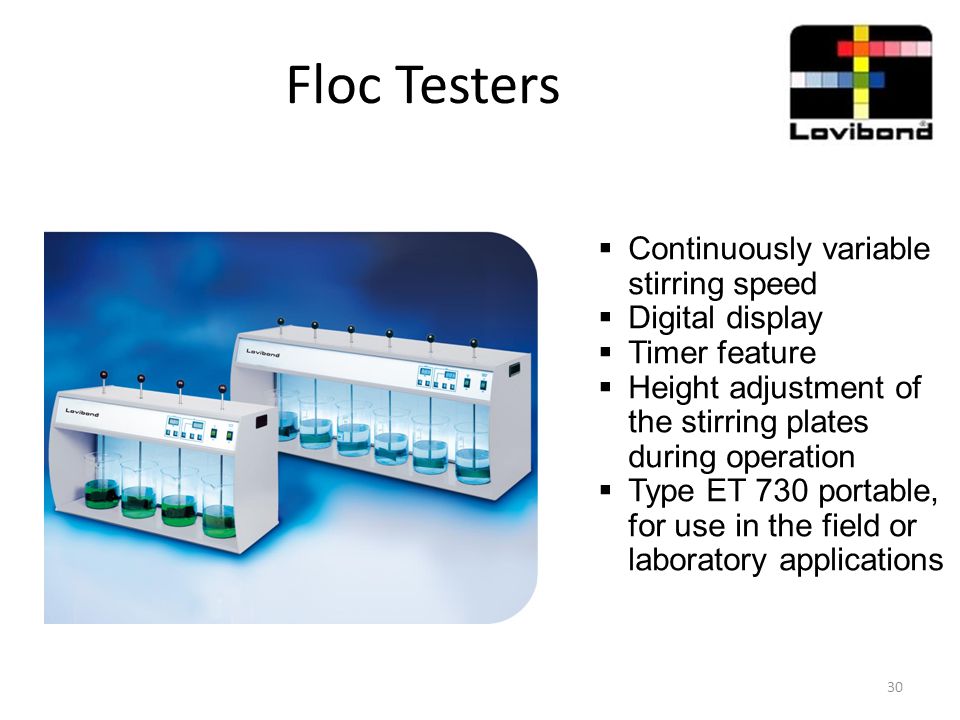 Floc Testers Continuously variable stirring speed Digital display