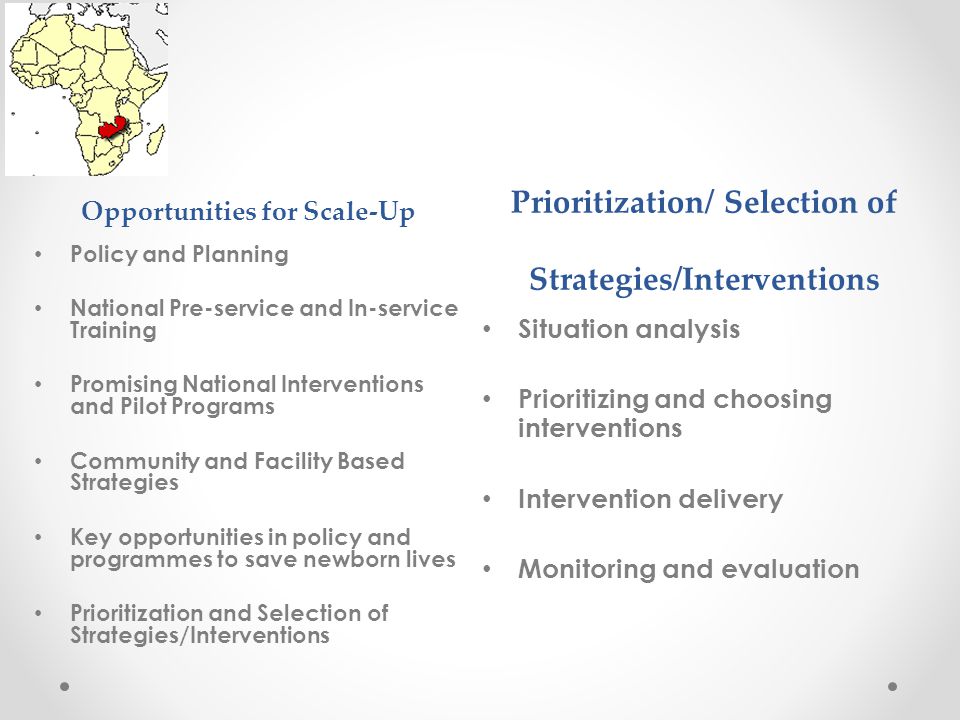 Prioritization/ Selection of Strategies/Interventions