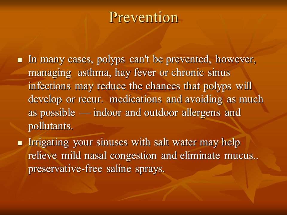 nasal polyps prevention