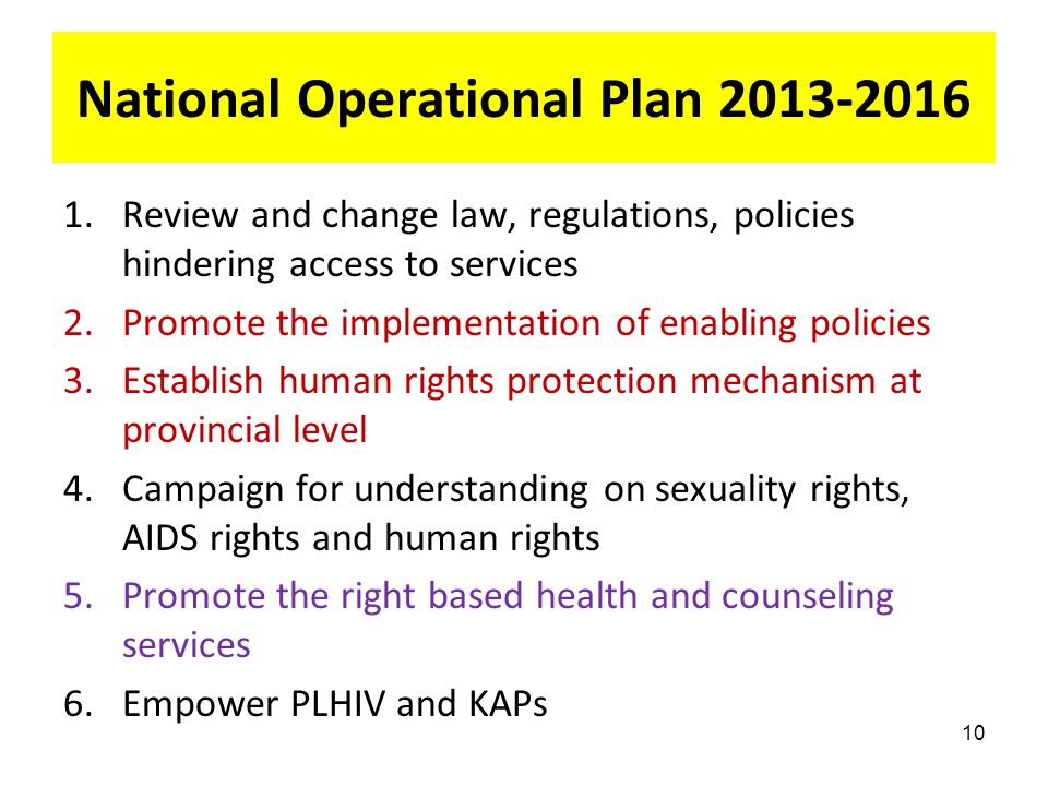 National Operational Plan