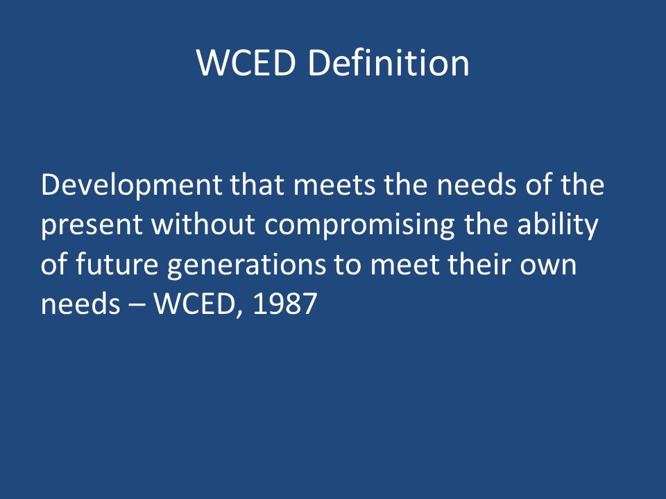WCED Definition