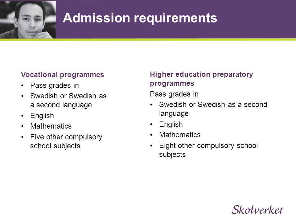Admission requirements