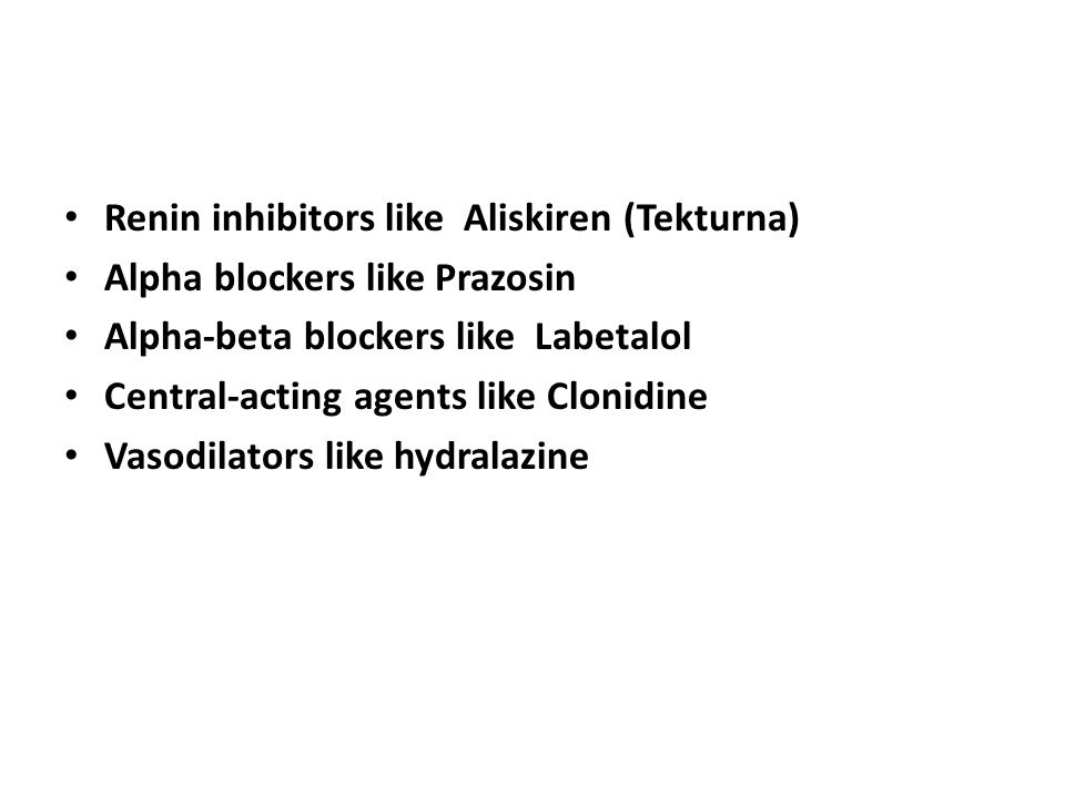Renin inhibitors like Aliskiren (Tekturna)