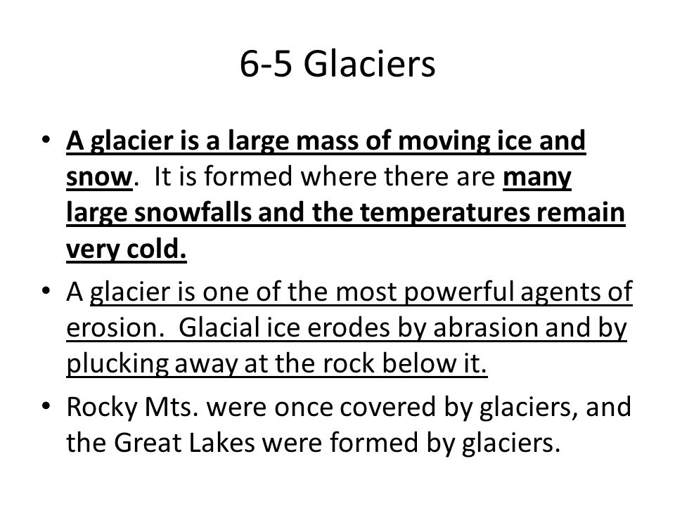 6-5 Glaciers