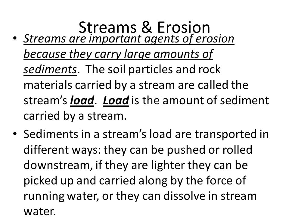 Streams & Erosion