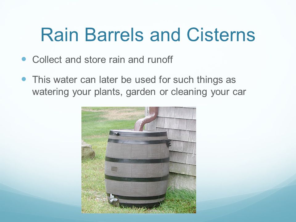 Rain Barrels and Cisterns
