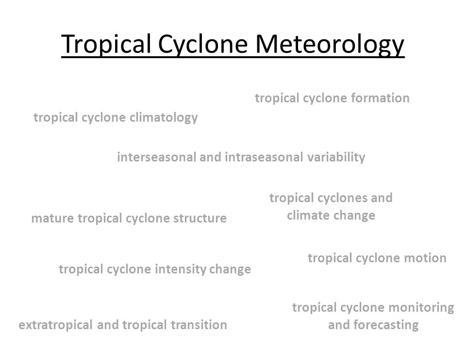 Tropical Cyclone Meteorology