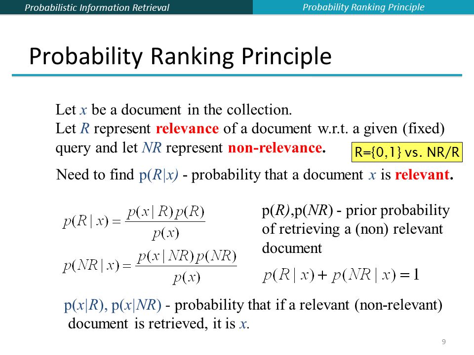 Probability Ranking Principle