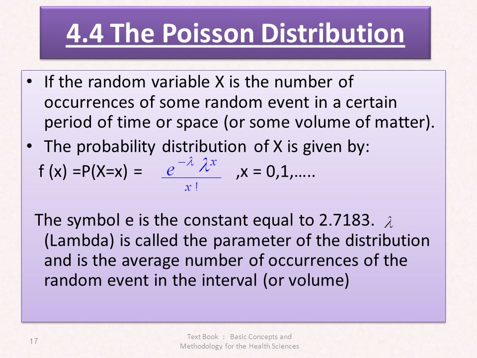4.4 The Poisson Distribution