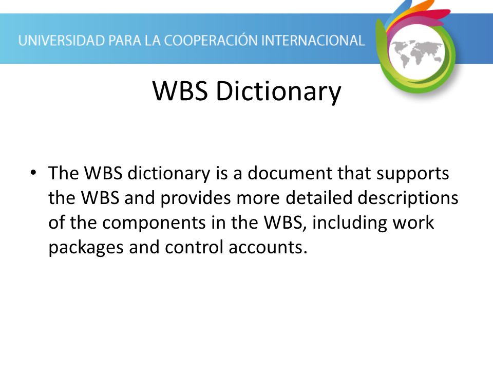 WBS Dictionary