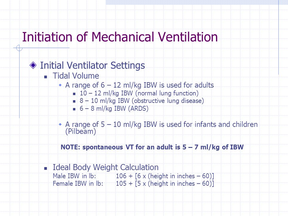 Initiation of Mechanical Ventilation - ppt video online download