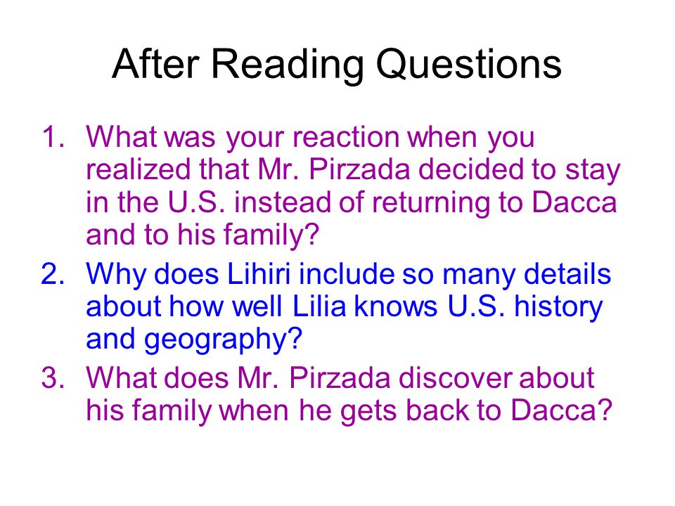 When Mr. Pirzada Came to Dine - ppt video online download