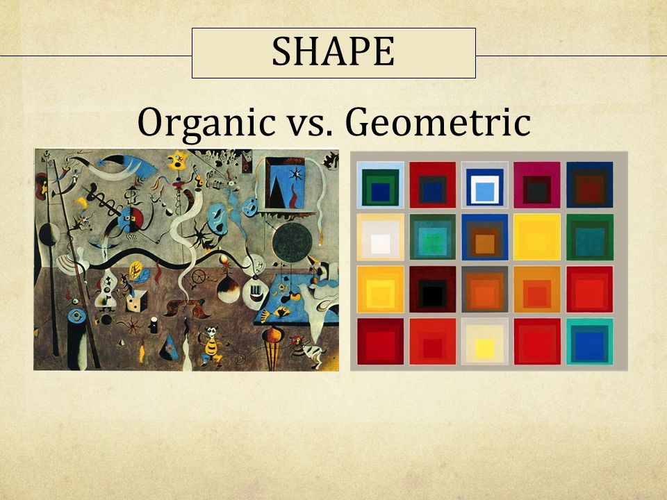 SHAPE Organic vs. Geometric