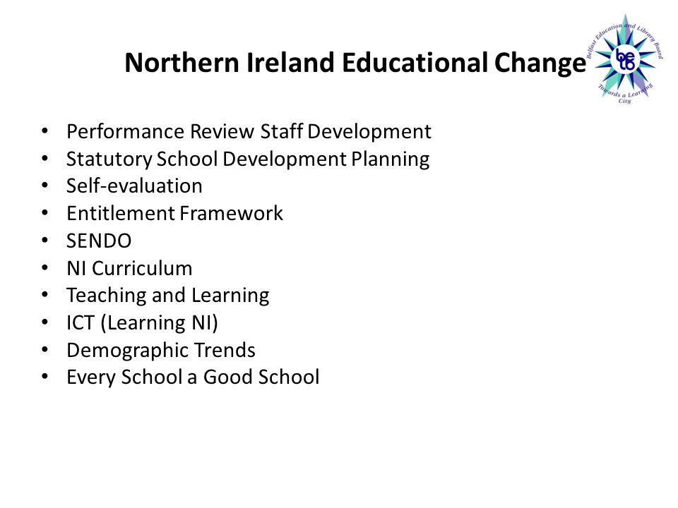 Northern Ireland Educational Change