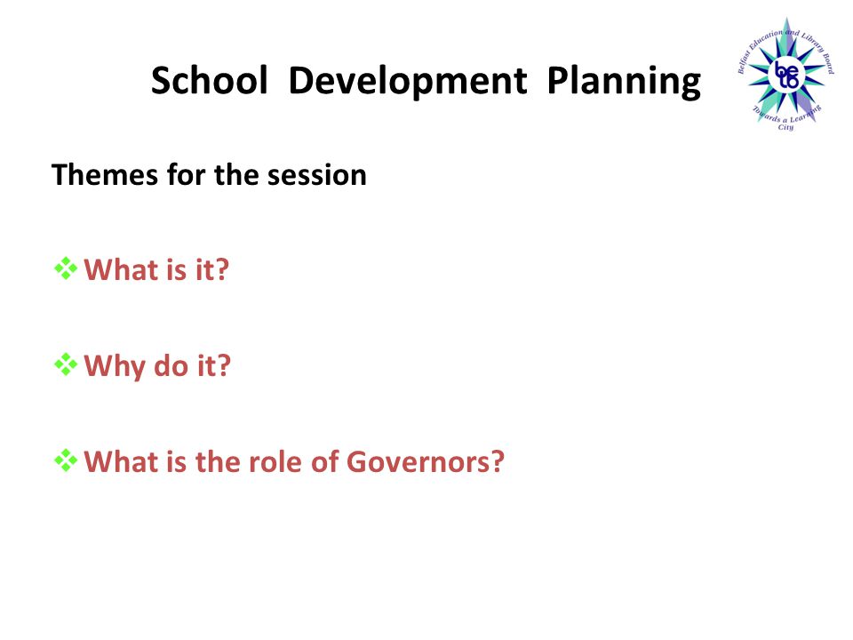 School Development Planning