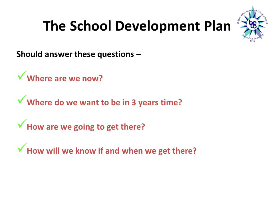 The School Development Plan