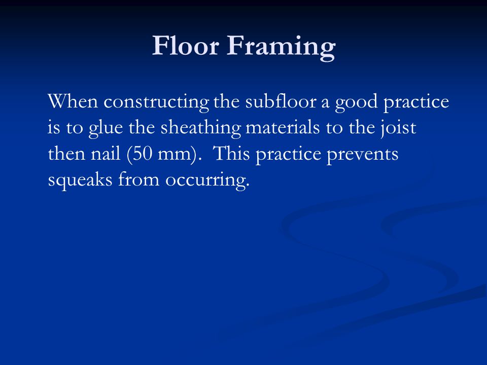Floor Framing