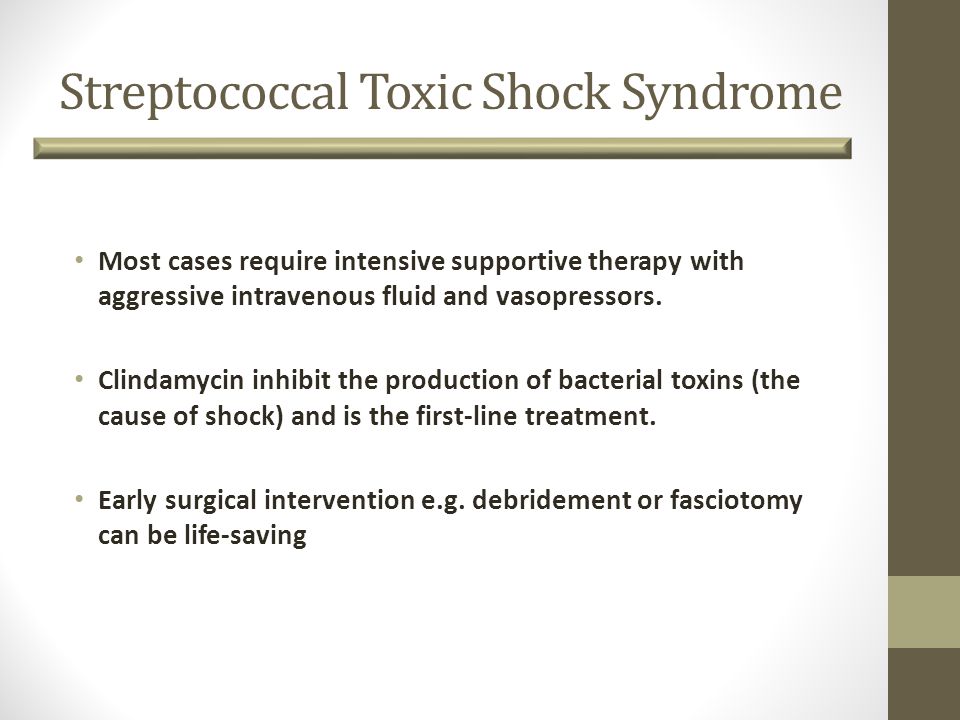 Toxic shock syndrome, Sings Causes Cure