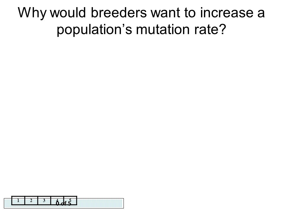 Why would breeders want to increase a population’s mutation rate