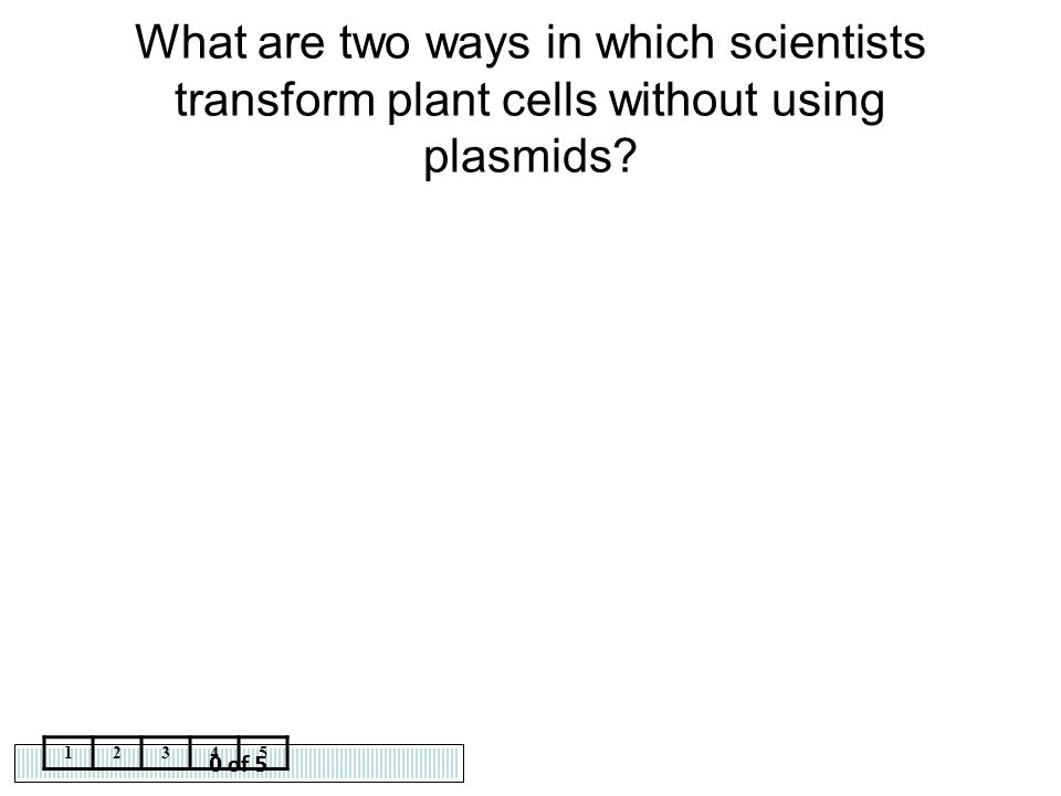 What are two ways in which scientists transform plant cells without using plasmids