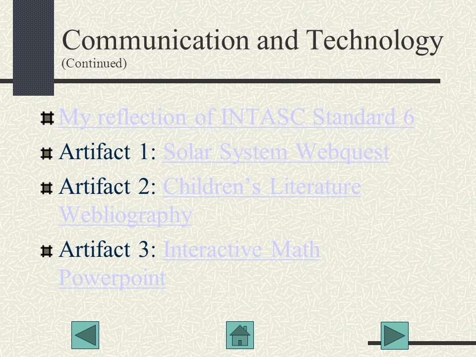 Communication and Technology (Continued)‏