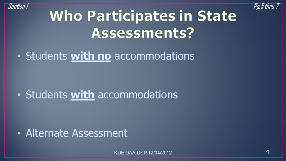 Who Participates in State Assessments