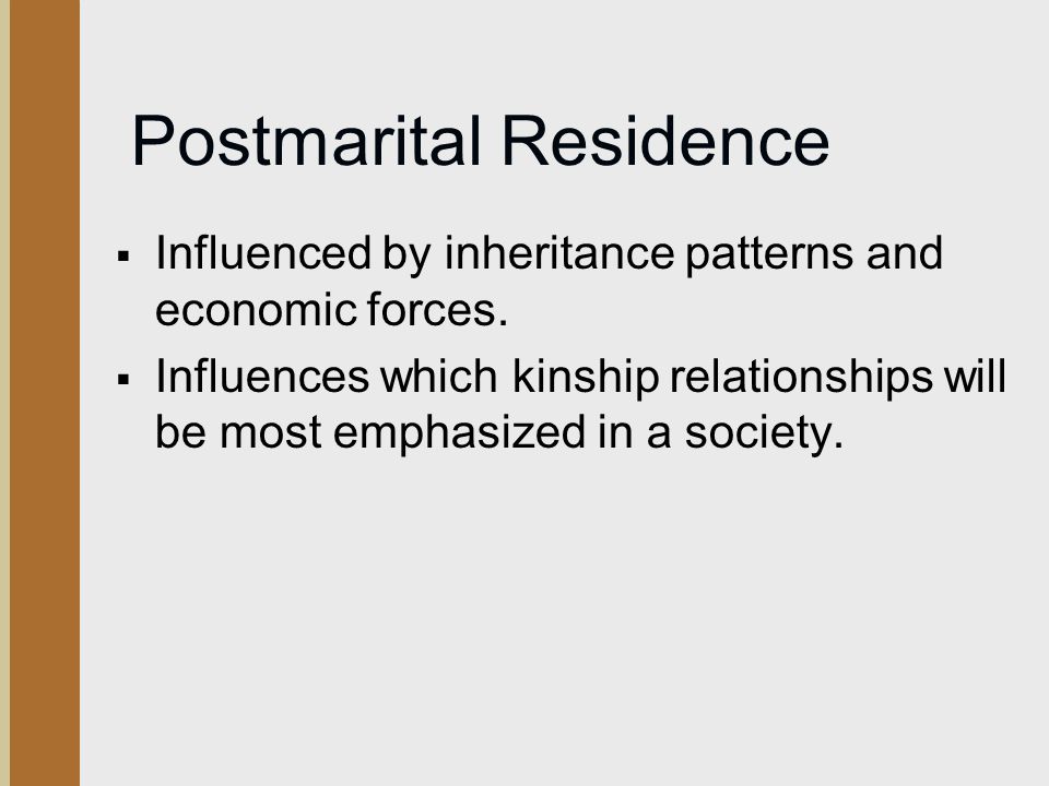 Postmarital Residence
