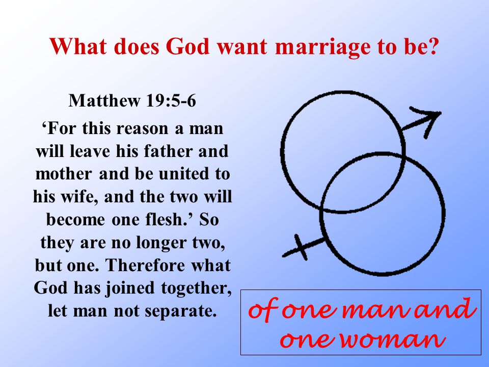 What does God want marriage to be