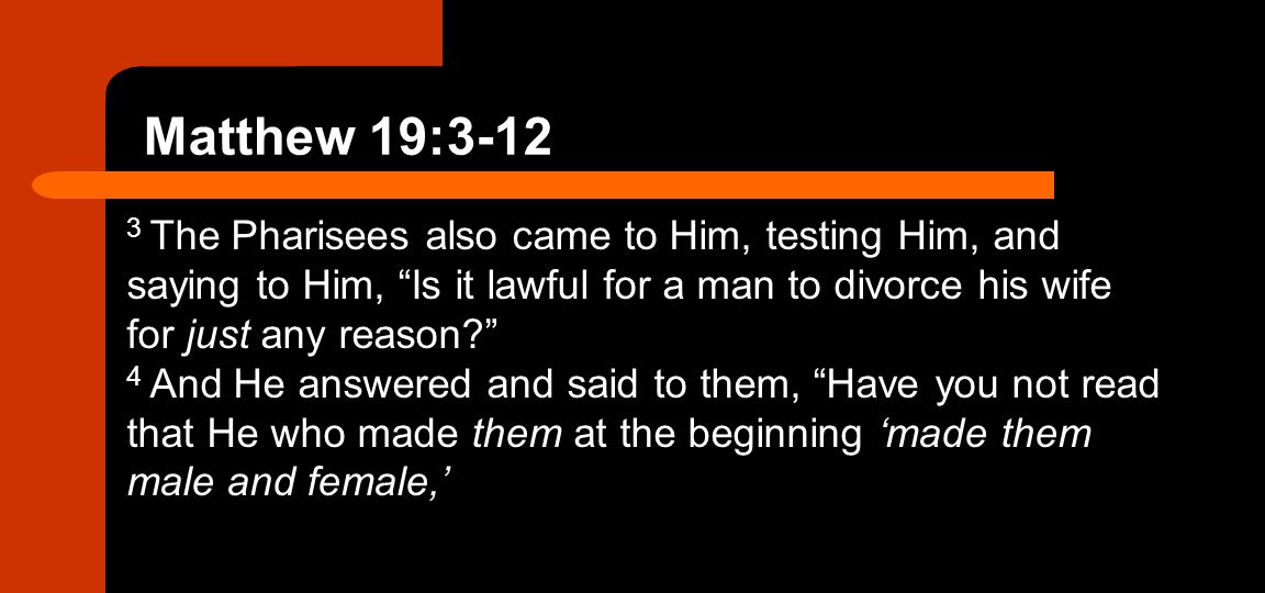 Matthew 19:3-12