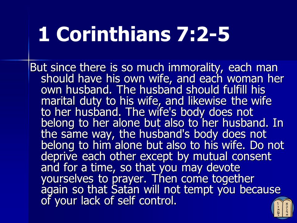 1 Corinthians 7:2-5