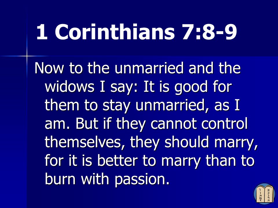 1 Corinthians 7:8-9