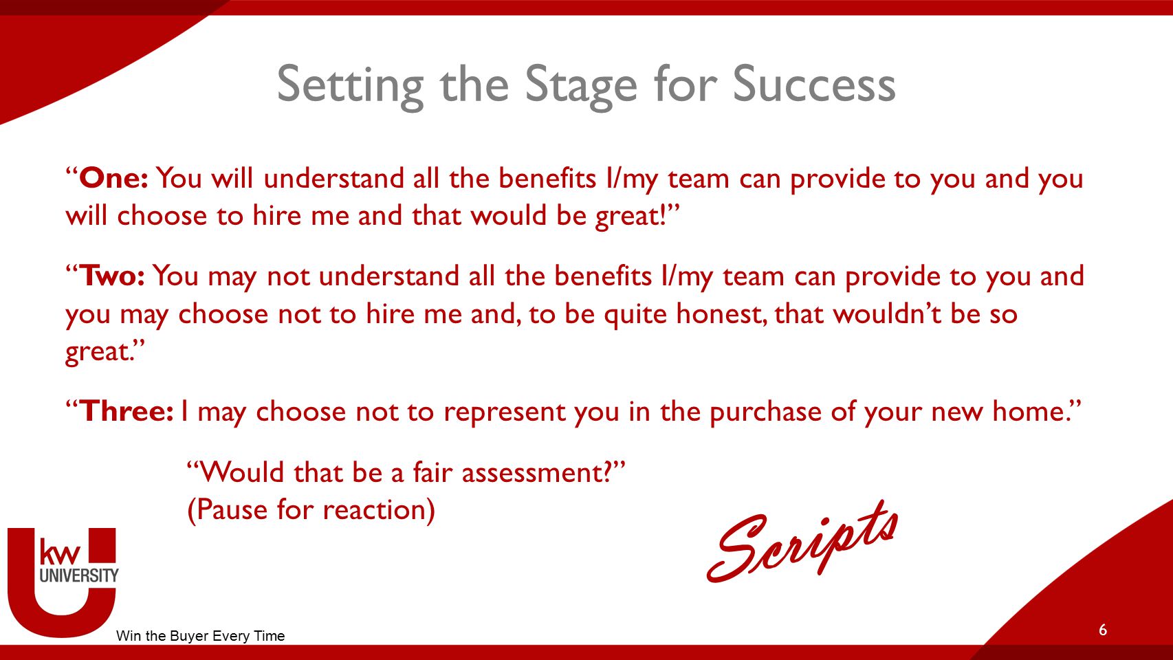 Setting the Stage for Success