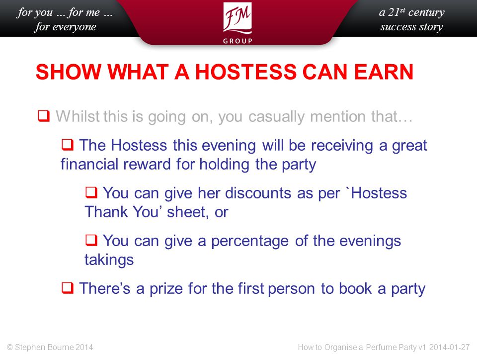 SHOW WHAT A HOSTESS CAN EARN