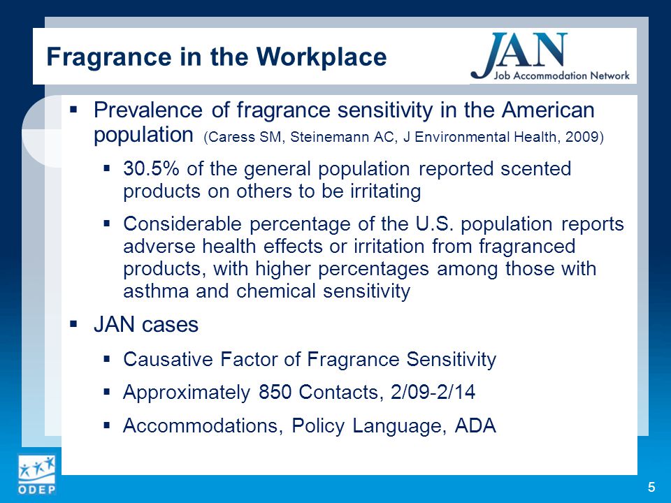 fragrances in the workplace