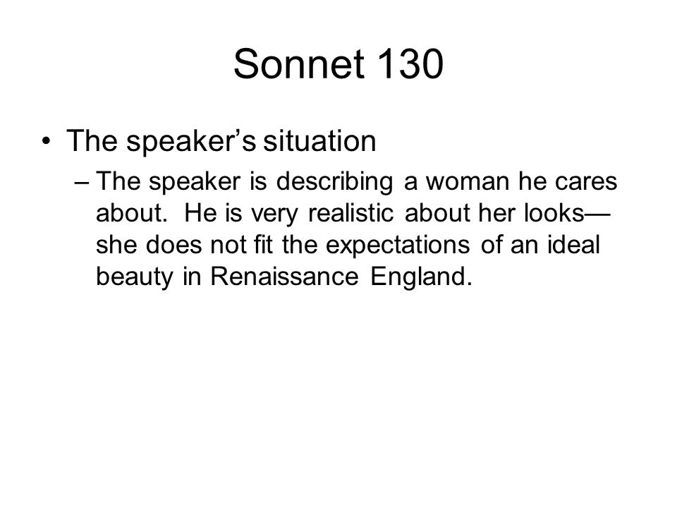 Shakespeare sonnet 130