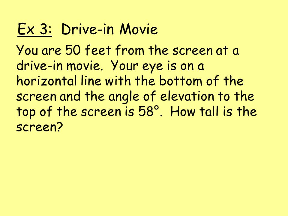 Ex 3: Drive-in Movie
