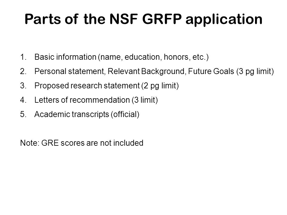 The NSF Graduate Research Fellowship Program ( ppt video online download