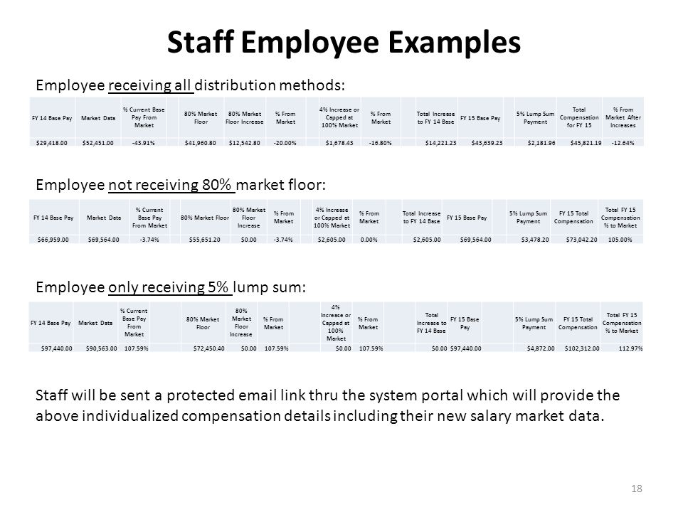 Staff Employee Examples
