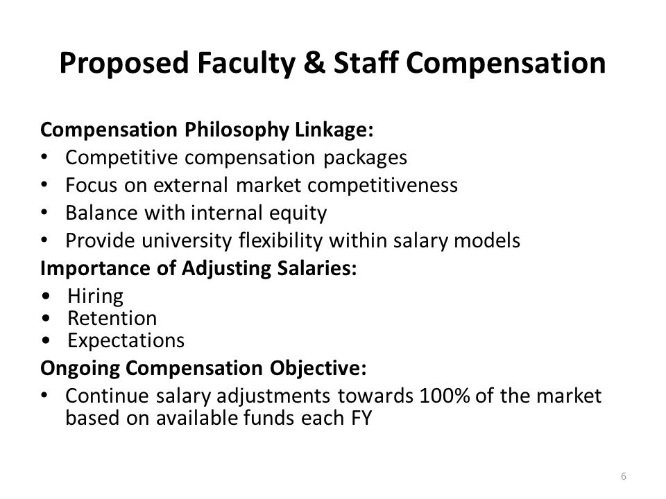 Proposed Faculty & Staff Compensation