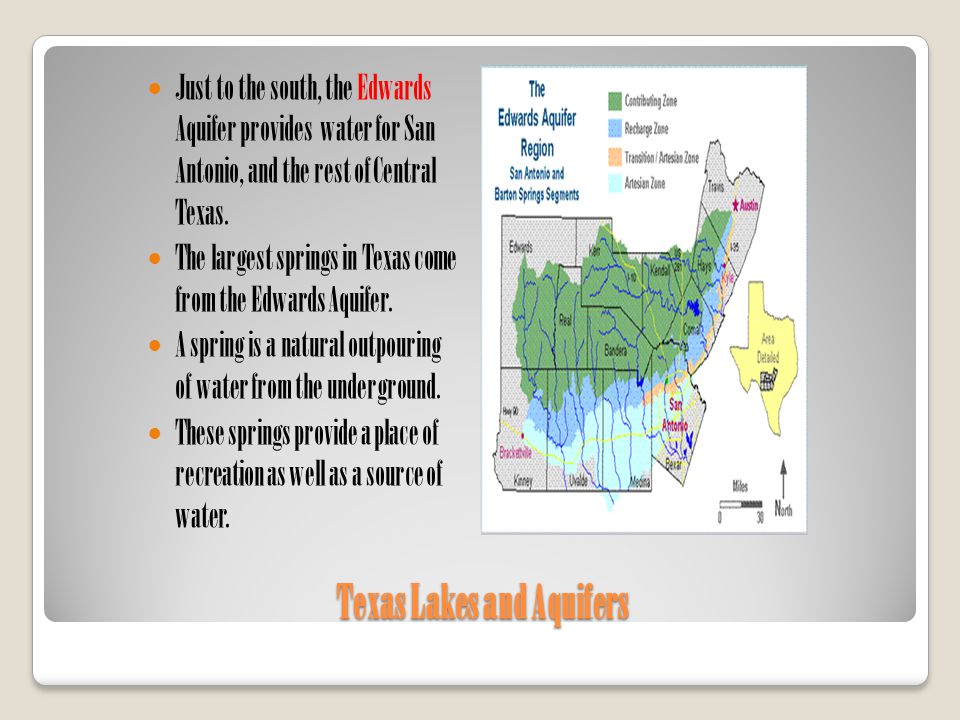 Texas Lakes and Aquifers
