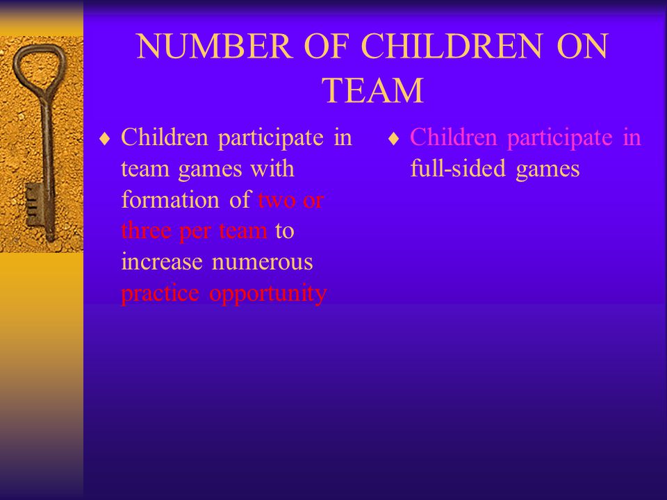NUMBER OF CHILDREN ON TEAM