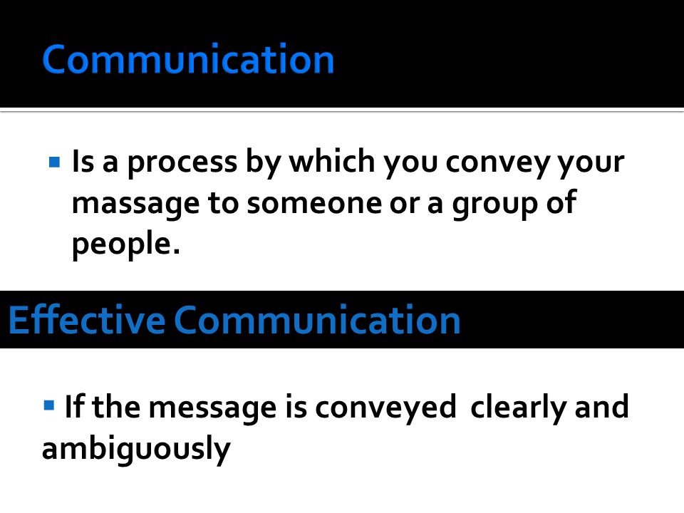 Communication Effective Communication