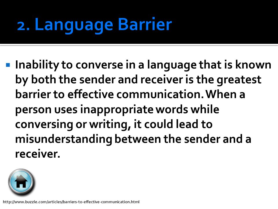 2. Language Barrier