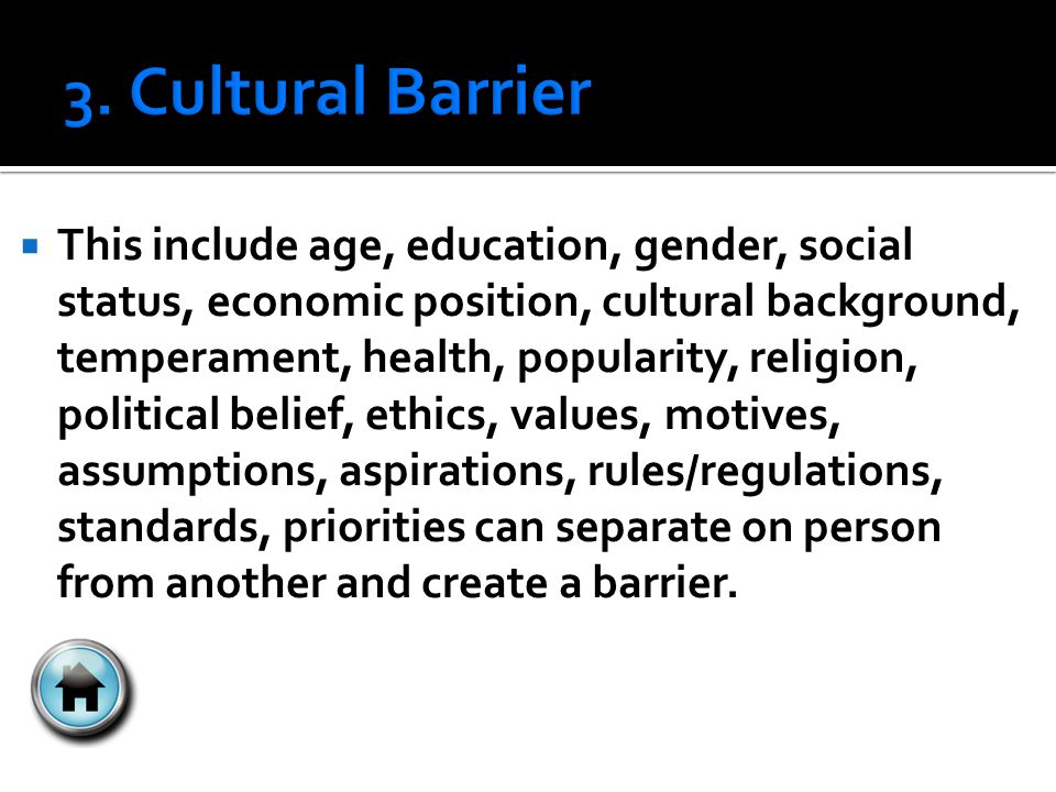 3. Cultural Barrier