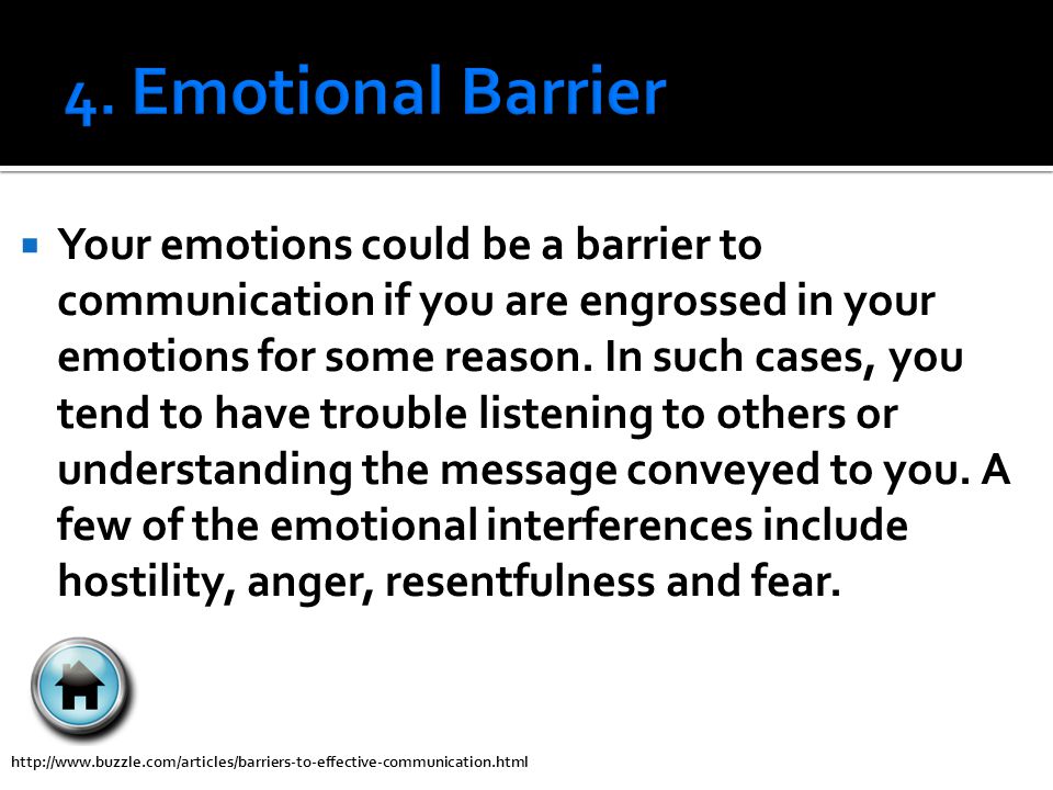 4. Emotional Barrier